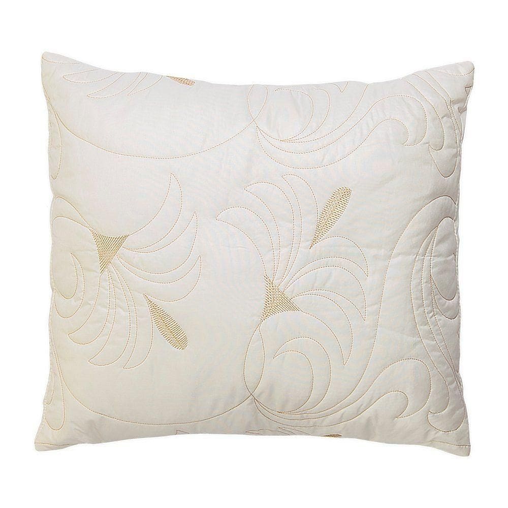 Capa De Almofada Decorativa Melody Bordada 1 Peça 100% Poliéster - Marfim