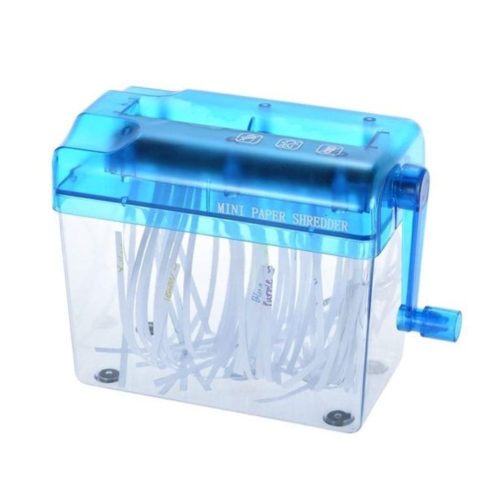 Fragmentadora De Papel Triturador Picador Cartao Documentos Manual Mesa Escritoria Manivela