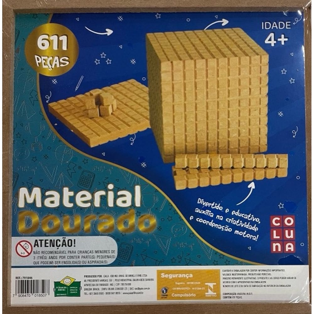 Material Dourado 611 Peças - Coluna