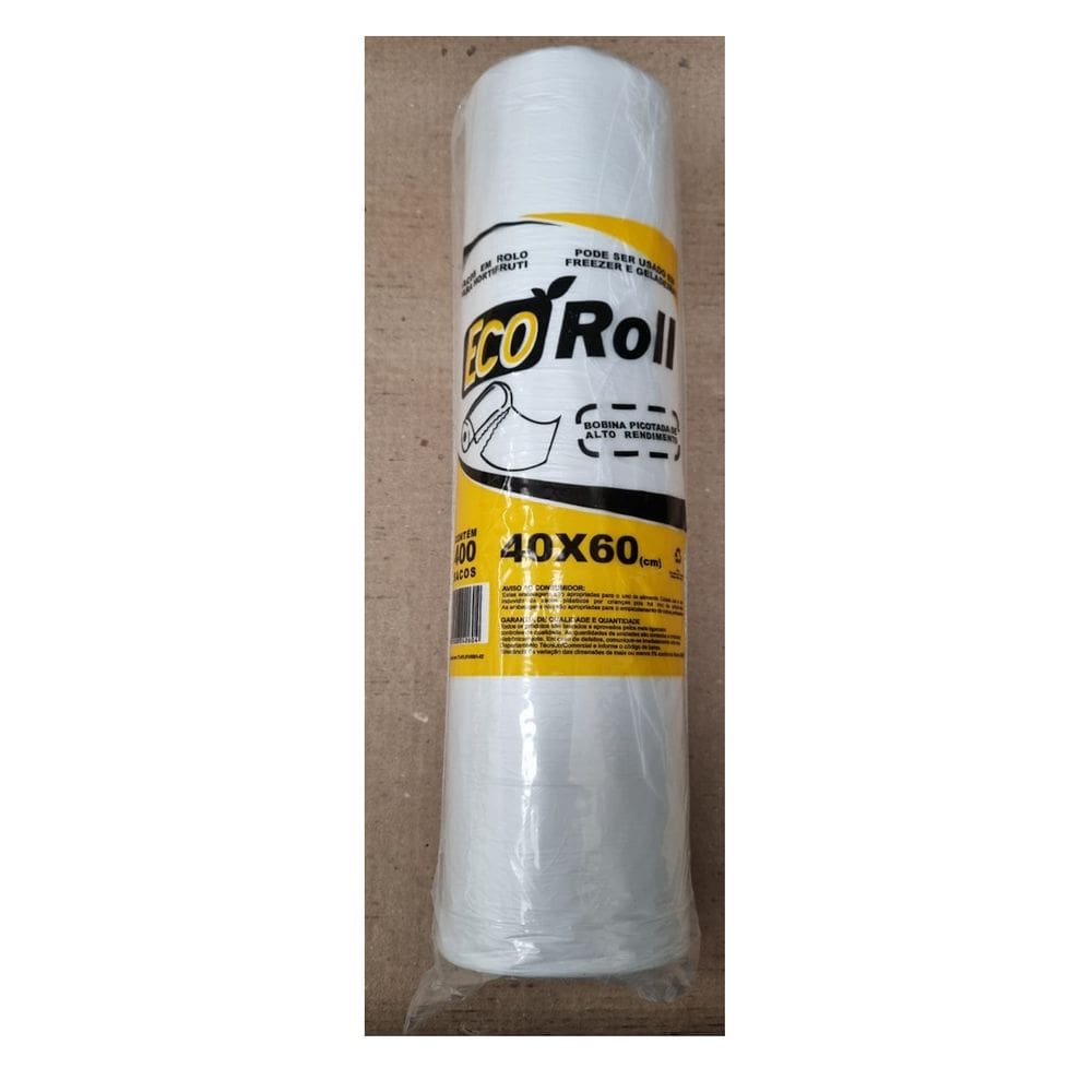 Bobina Saco Plastico Picotada 40x60 Alto Rendimento 6 Bobina