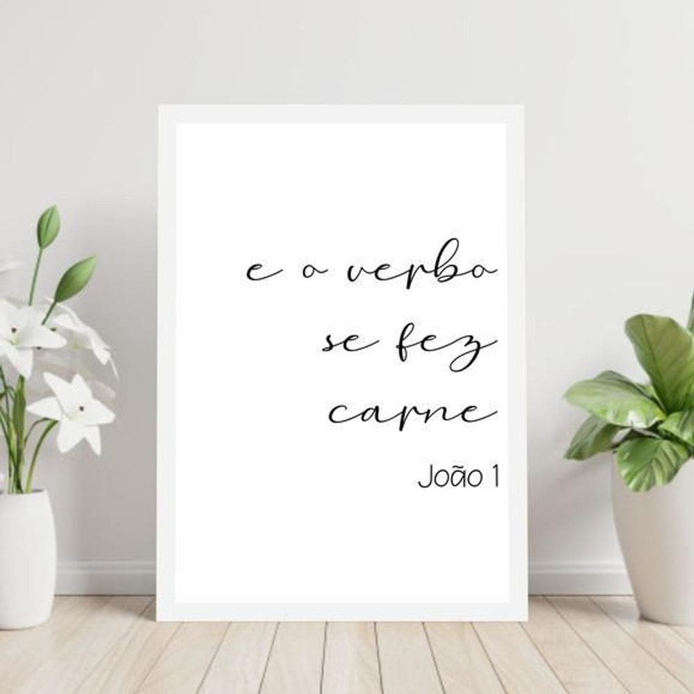 Quadro E O Verbo Se Fez Carne 24X18Cm