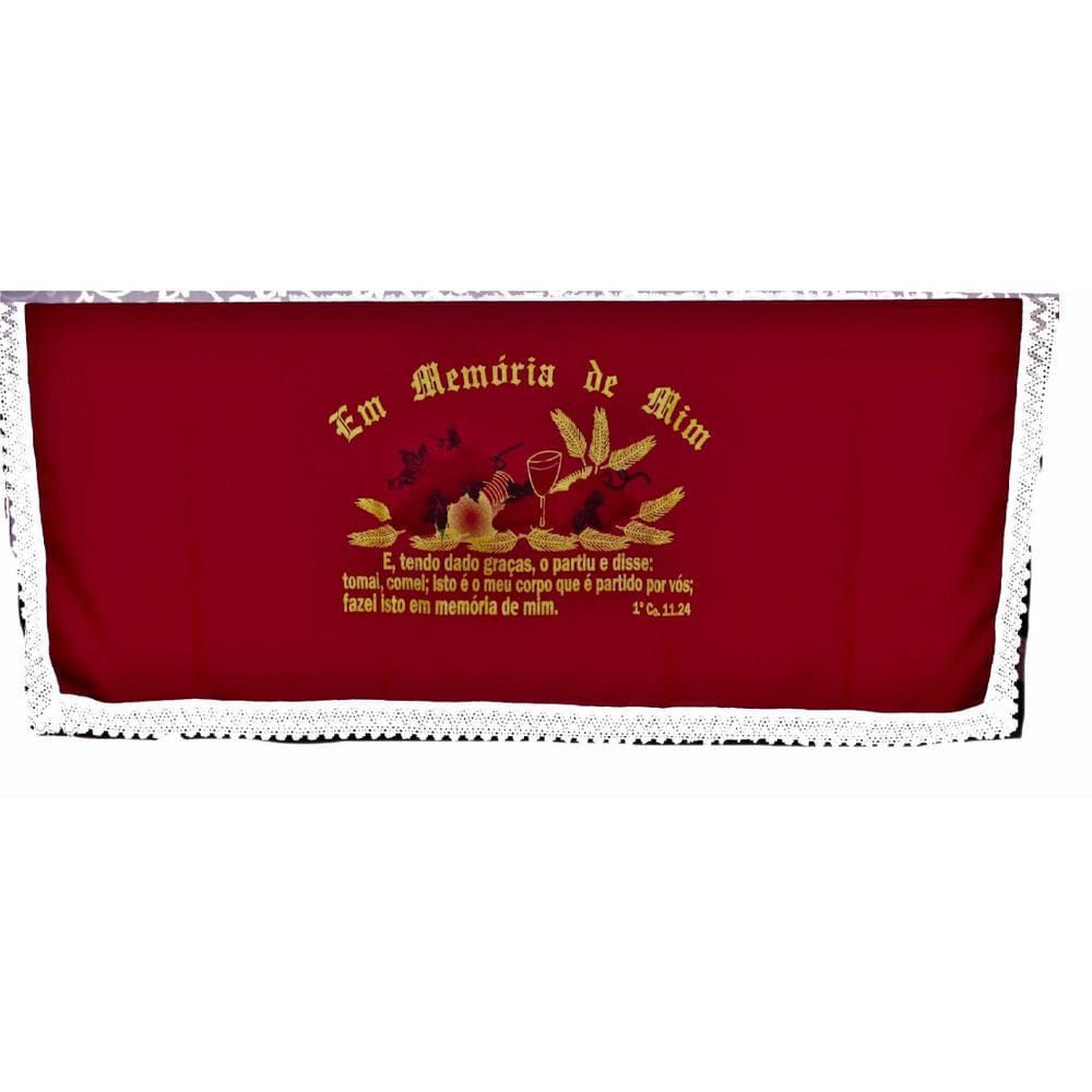 Toalha Forro De Decoração Para Santa Ceia Bordô 150X170Cm