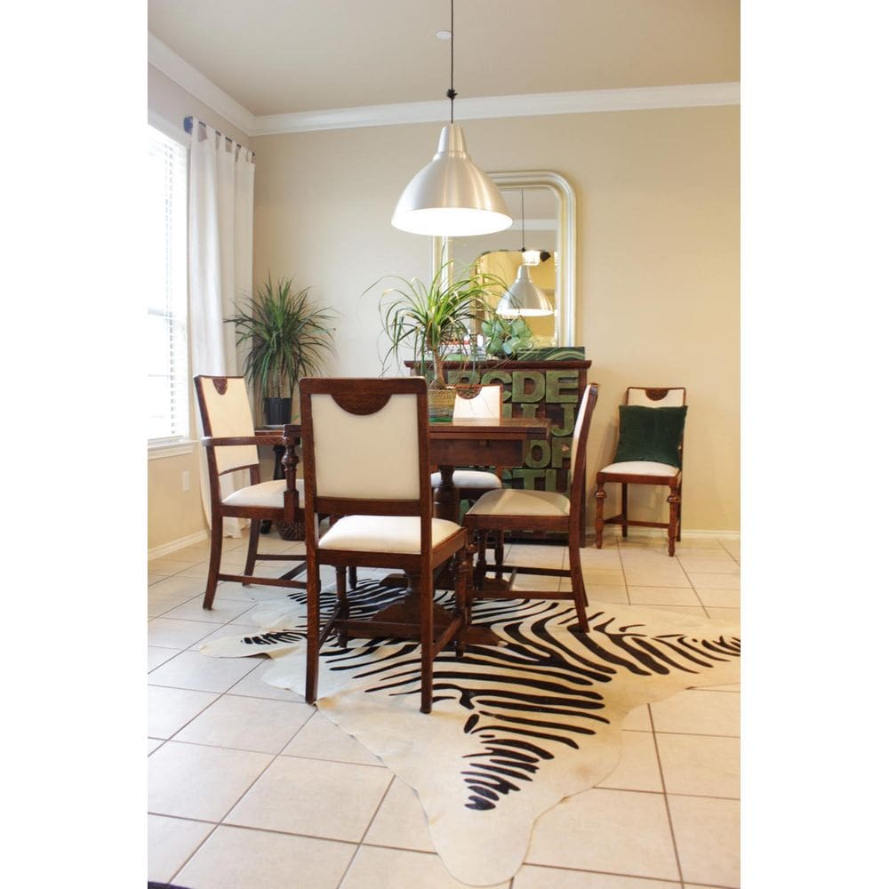 Tapete De Couro Natural Zebra 1,90X1,80M