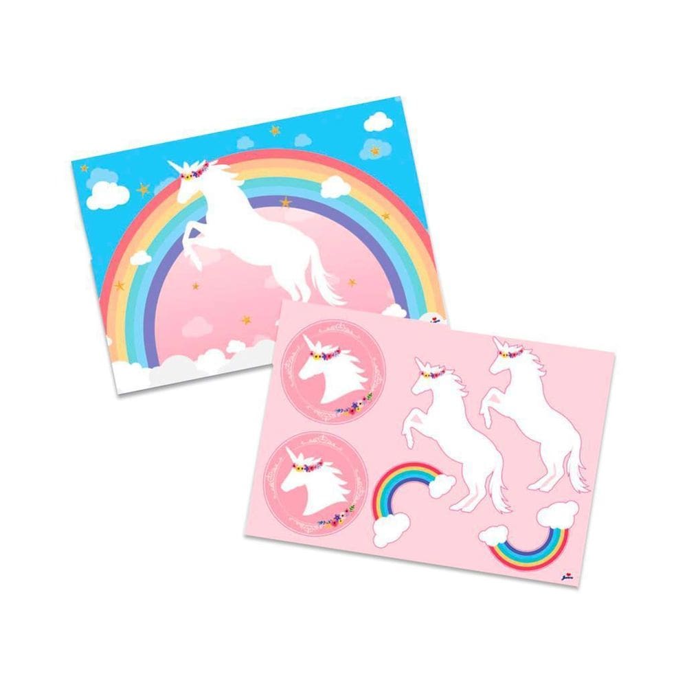 Kit Decorativo Painel Junco Festa Aniversário Unicornio