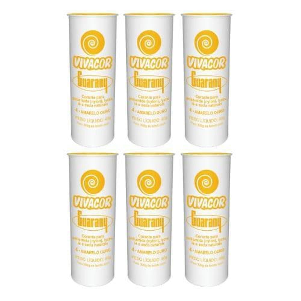 Tinta Tecido Corante Roupas Vivacor Guarany 6U Amarelo Ouro