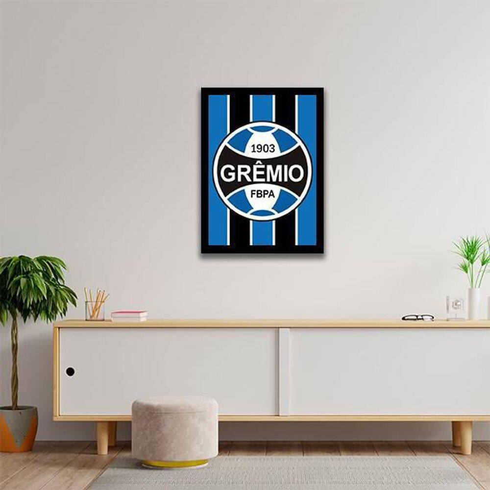 Quadro Decorativo Escudo Grêmio 45X34Cm