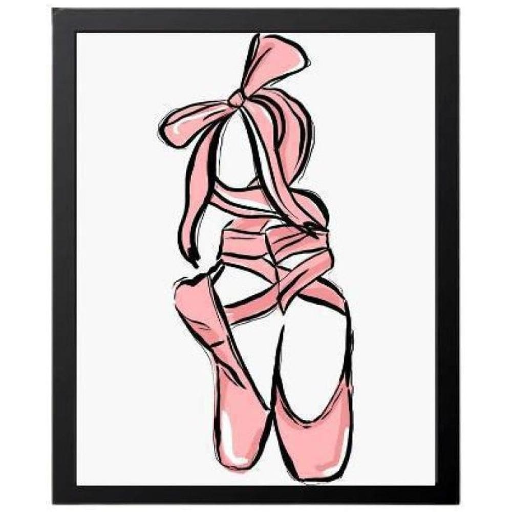 Quadro Ilustração Sapatilha De Ballet