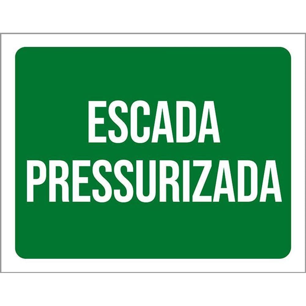 Placa Sinalização - Escada Pressurizada 36X46