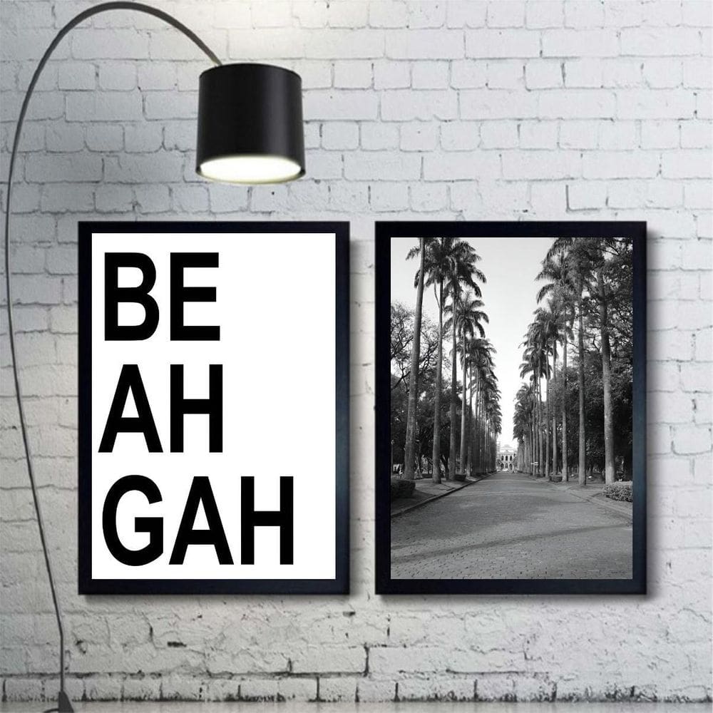 Kit 2 Quadros Cidade De Belo Horizonte - Bh 45X34Cm - Vidro