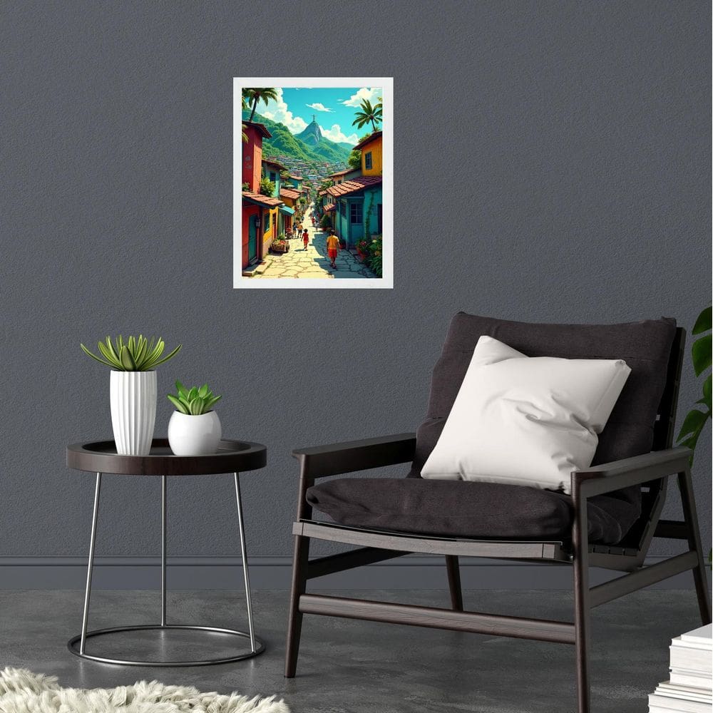 Quadro Decorativo Rio De Janeiro - Favela 45X34Cm