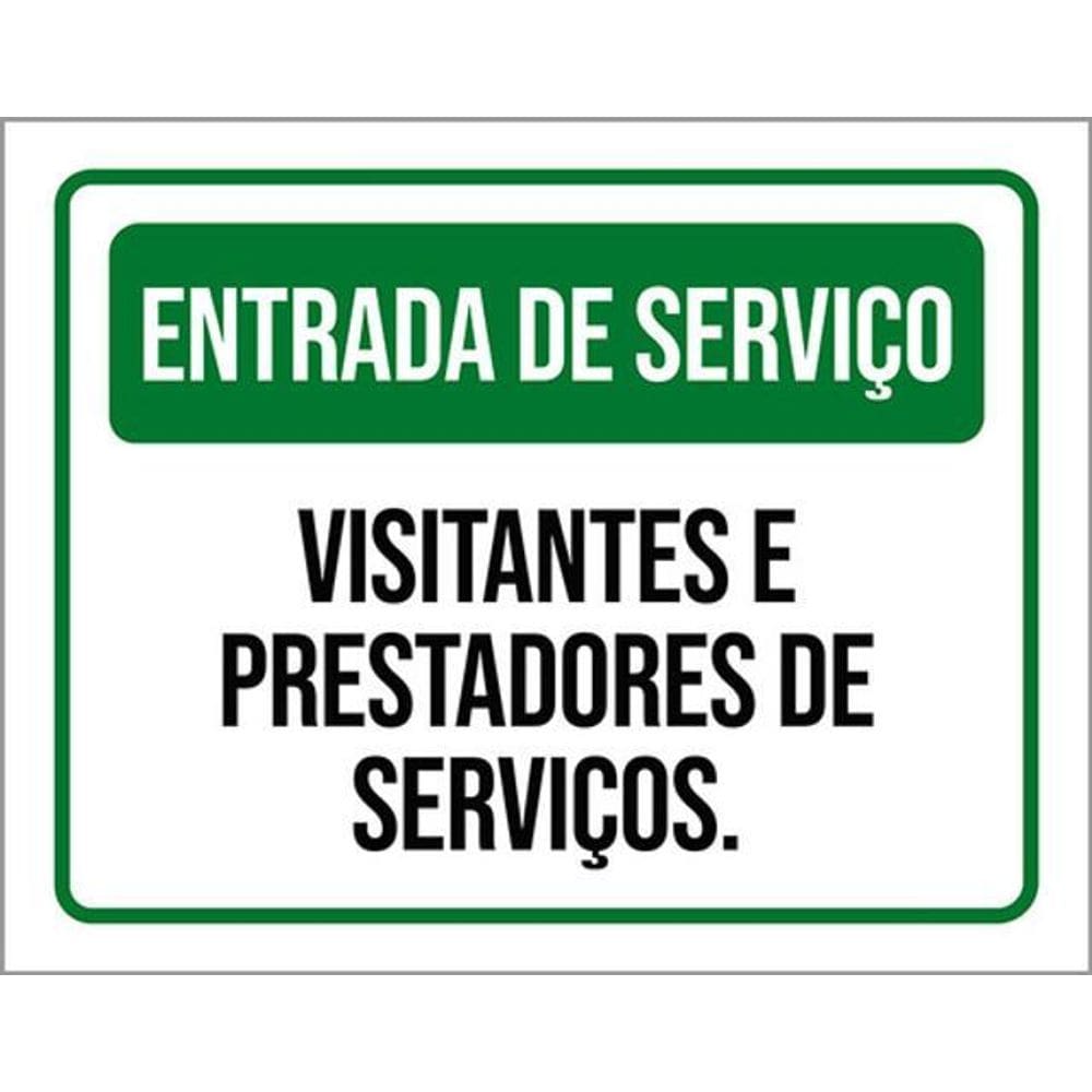 Kit 3 Placas Estacionamento Visitantes Prestadores Serviços