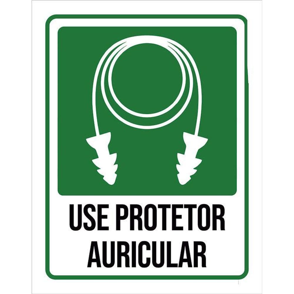 Placa Sinalização Use Protetor Auricular 36X46