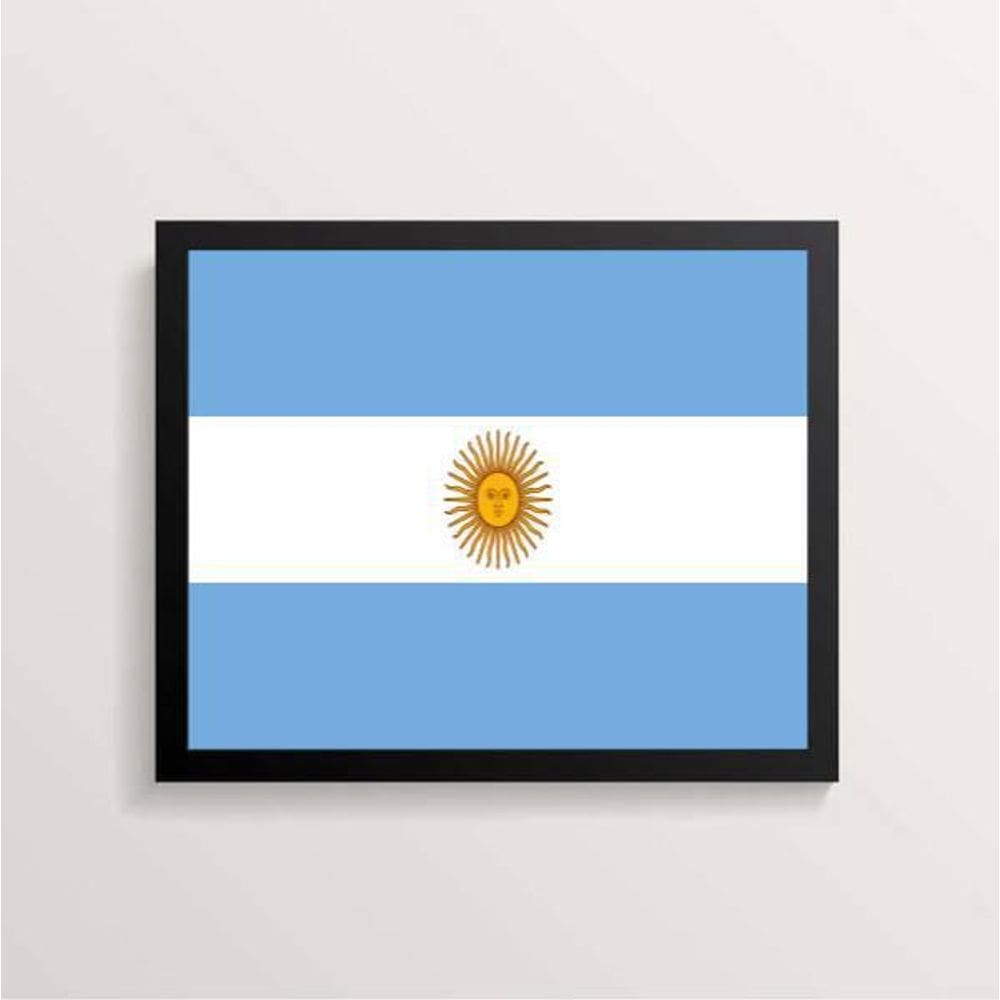 Quadro Decorativo Bandeira Argentina 45X34Cm