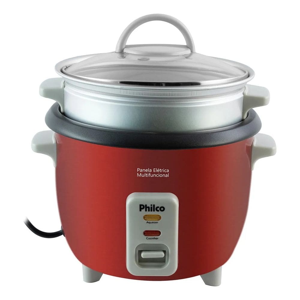 Panela Elétrica Philco Multifuncional Ppa3v 3 Xícaras 110v Vermelho 127v