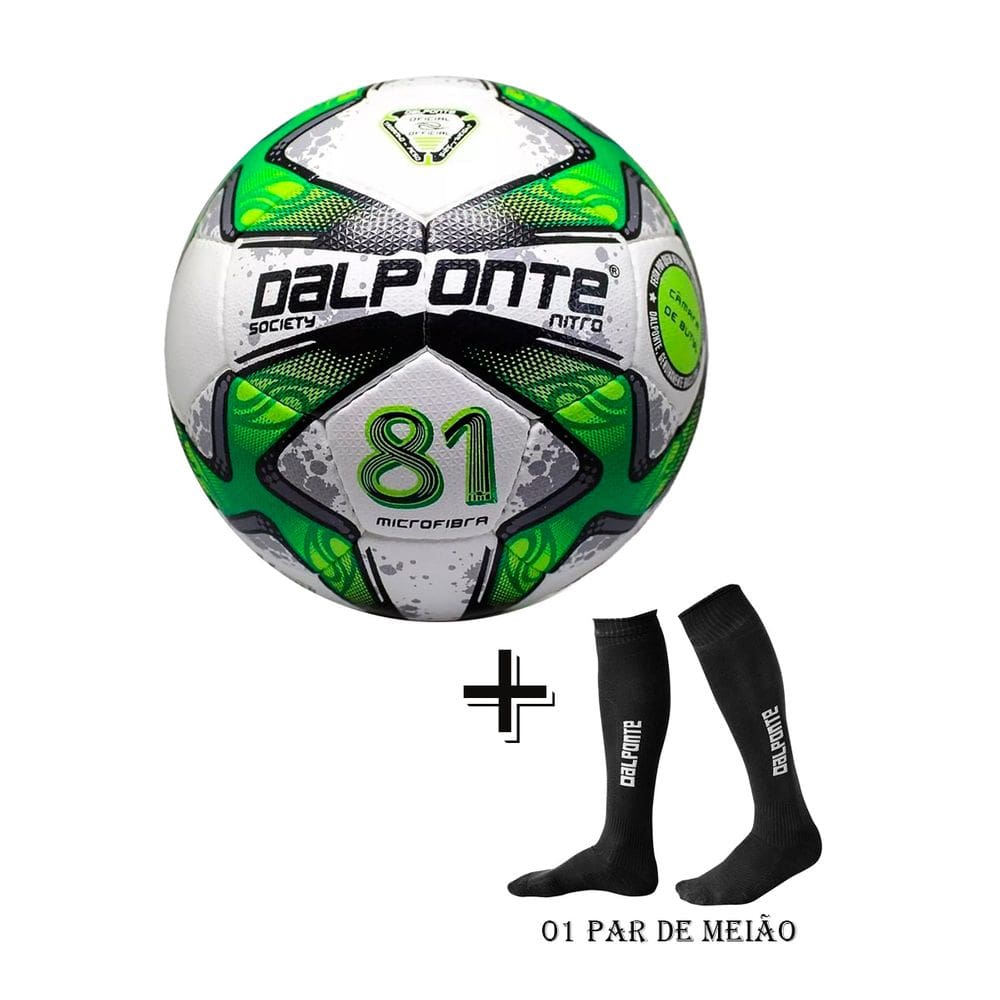 Kit 01 Bola Society Dalponte 81 Nitro + 01 Par De Meião Profissional Dalponte