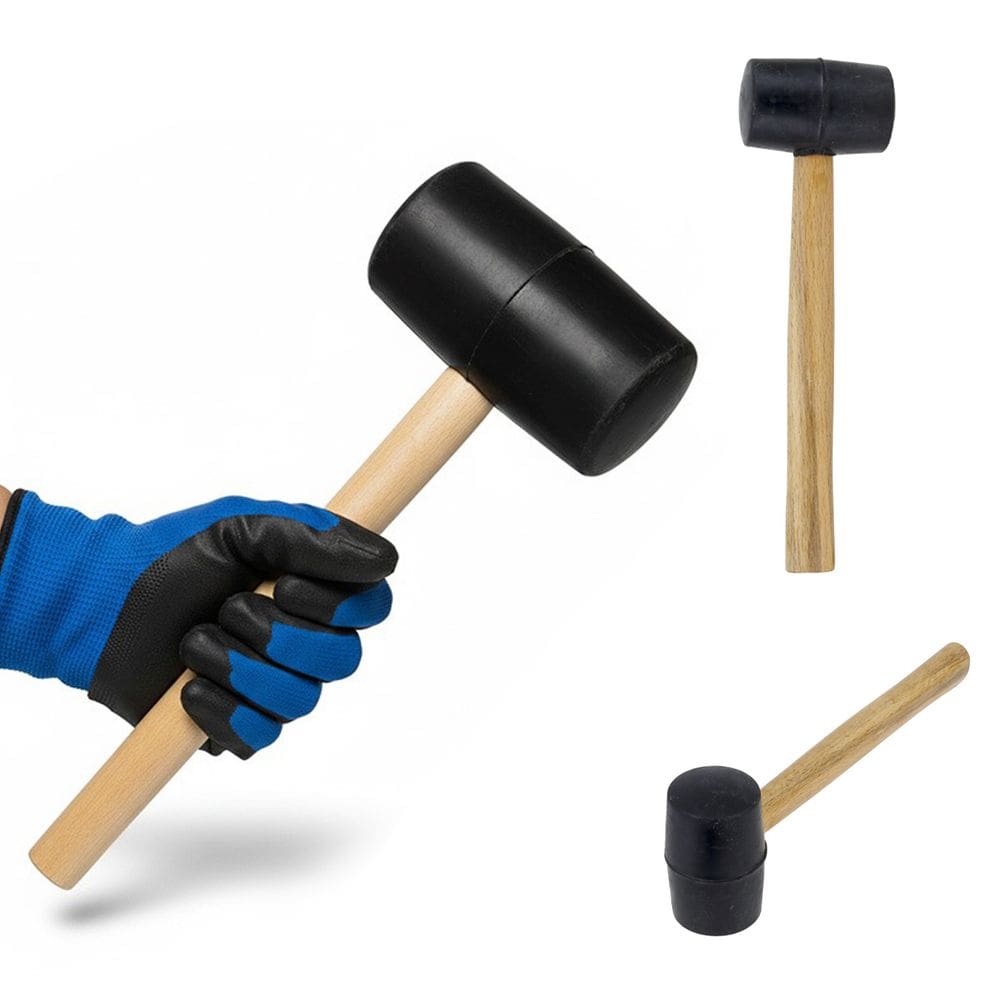 Martelo Borracha Cabo Madeira Marreta Assentar Azulejo Piso Porcelanato Ceramica Chao Parede Manutençao Obra