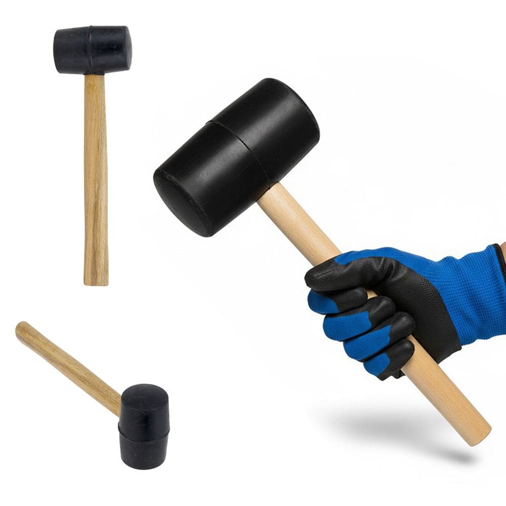 Martelo Borracha Cabo Madeira Marreta Assentar Piso Azulejo Ceramica Porcelanato Chao Parede Manutençao Obra