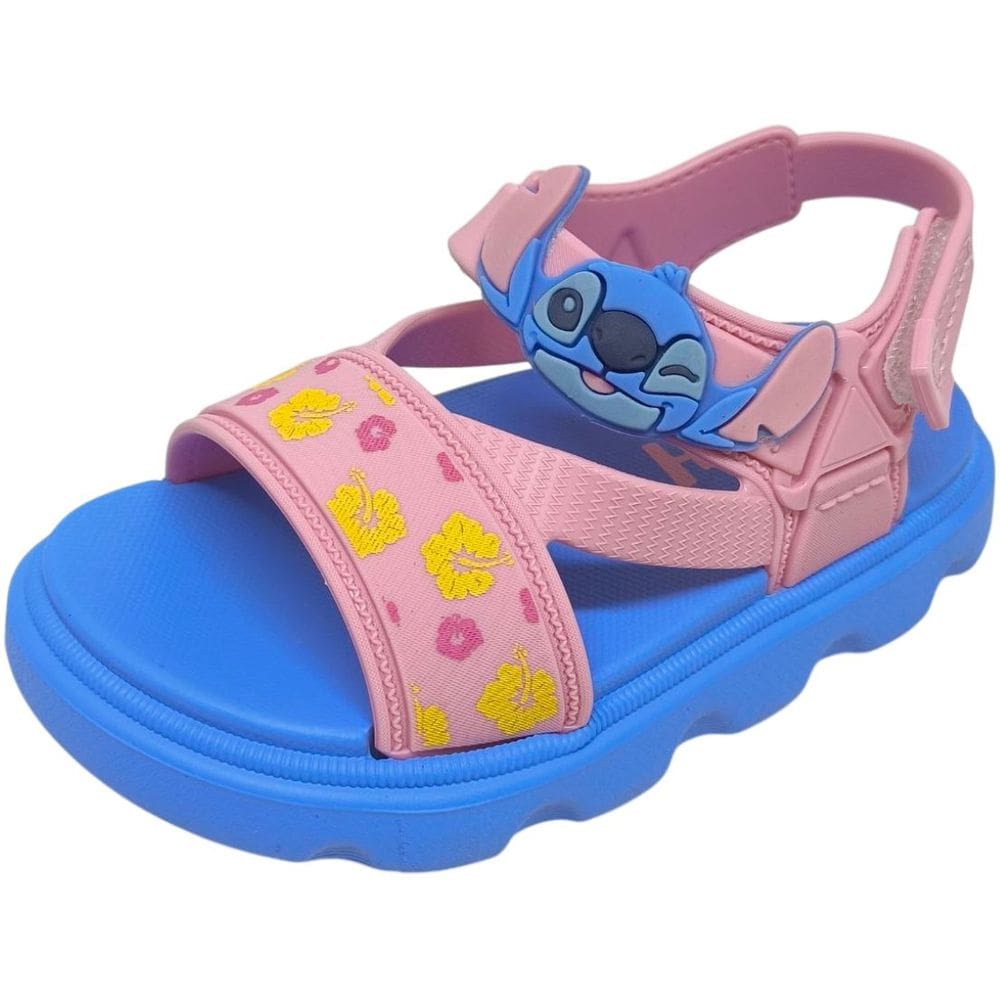 Sandalia Infantil Menina Conforto Macia Casual Disney Stich