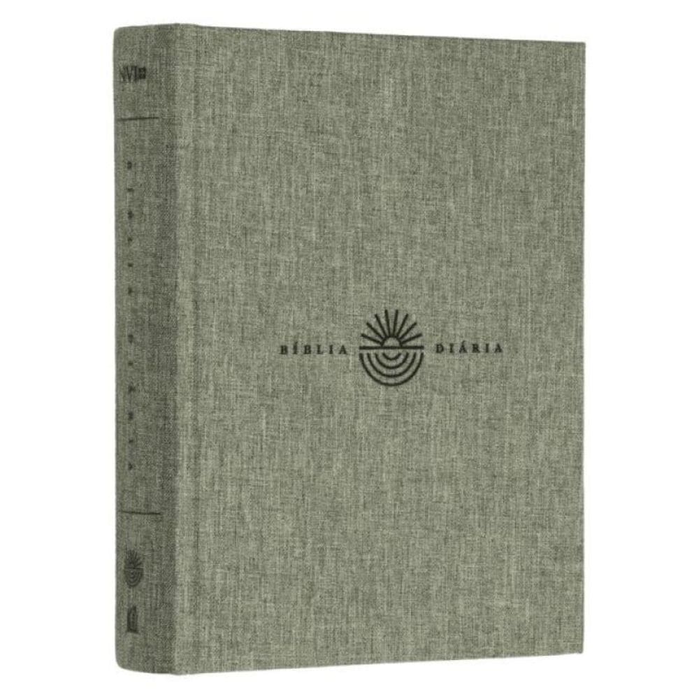 Bíblia Diária Nvi, Tecido Sobre Capa Dura, Cinza, Leitura Perfeita – Comece Sua Jornada De 365 Dias