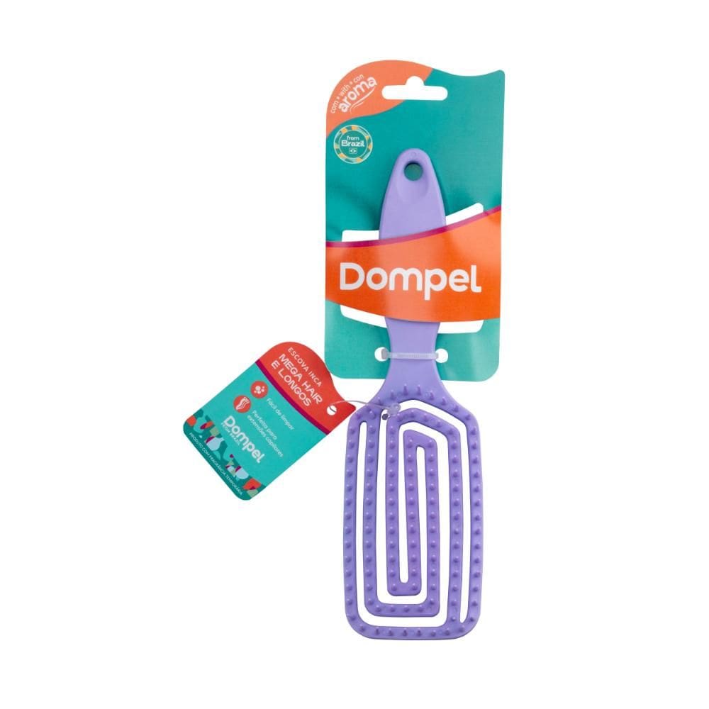 FULL | Dompel-F | 4019 VIOLETA | Escova Profissional para Extensões INCA Desembaraçadora Anti-Frizz Cor Violeta