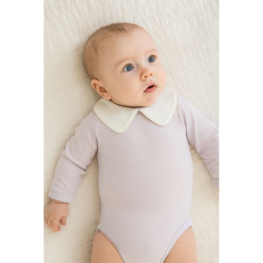 Body Bebê de Gola V 100% Algodão Manga Longa