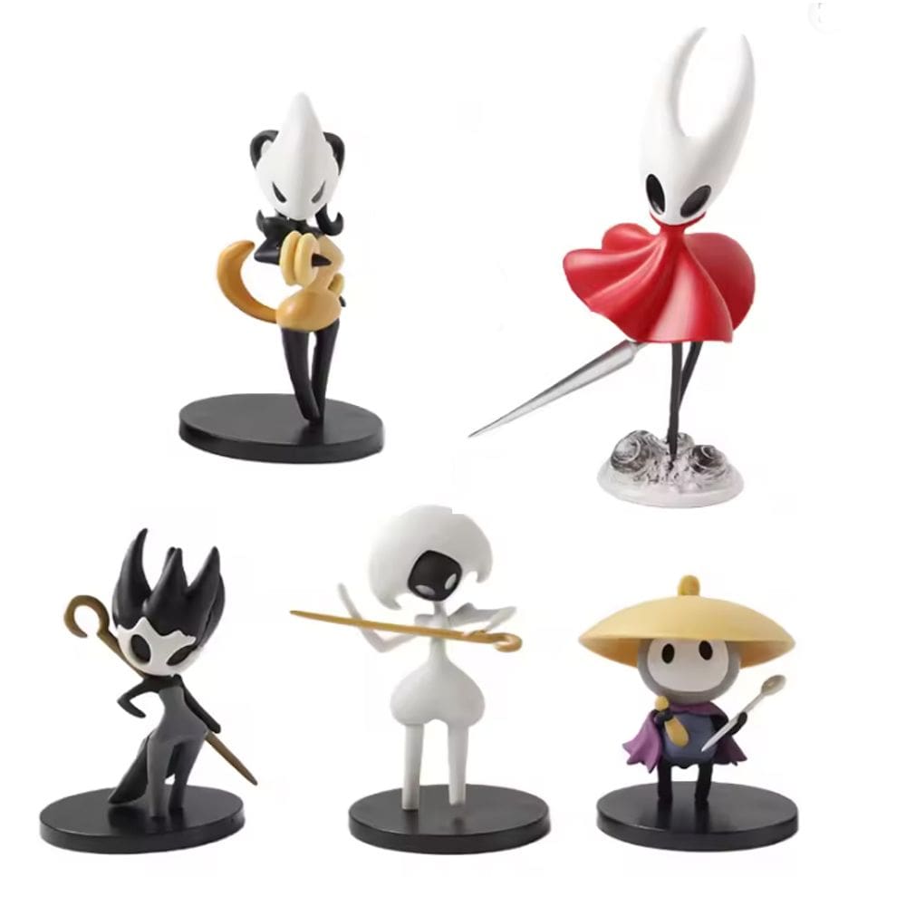Kit 5 Bonecos Hollow Knight Cavaleiros Game Miniaturas