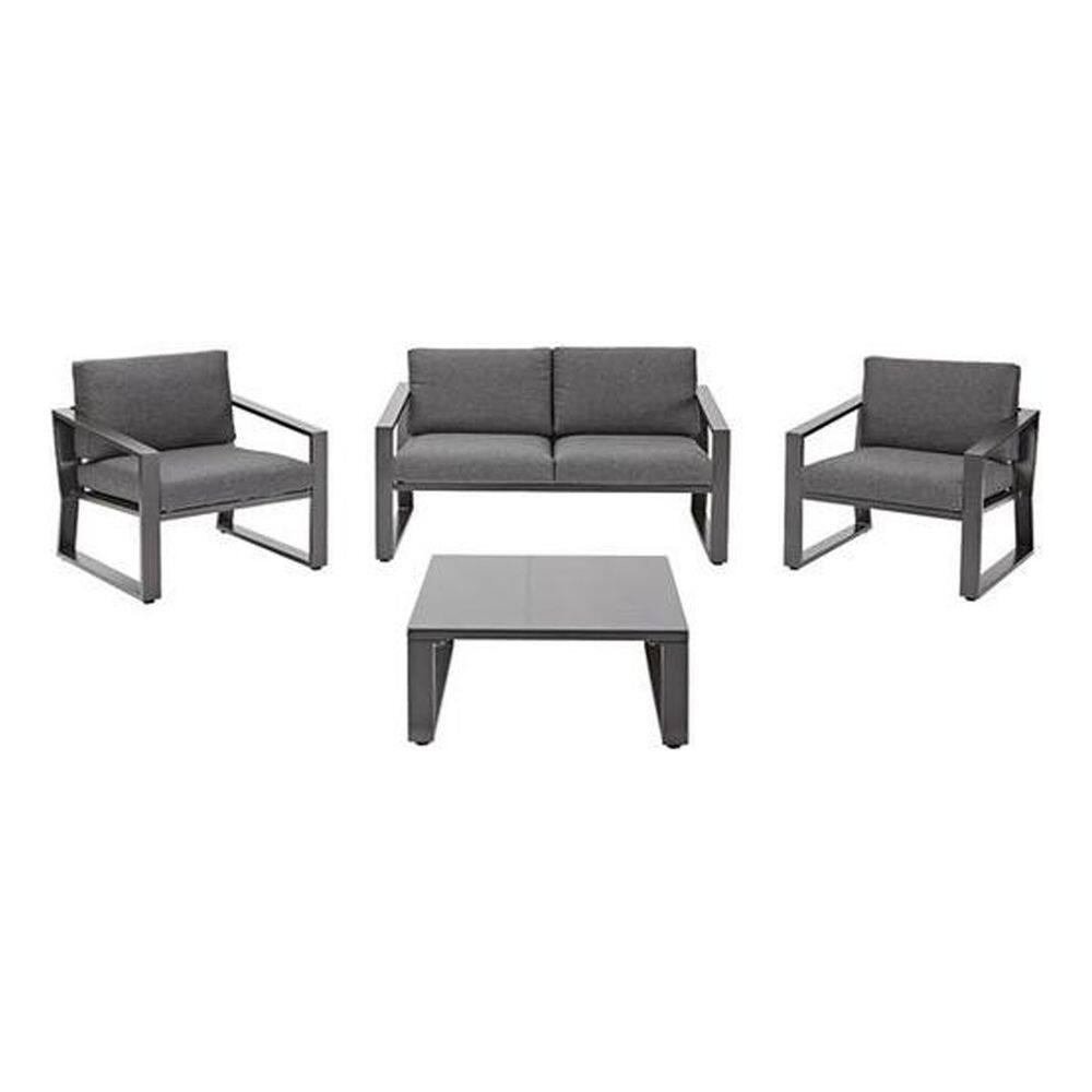 Conjunto Jardim Varanda 3 Pecas Cinza Aluminio - Mykonos