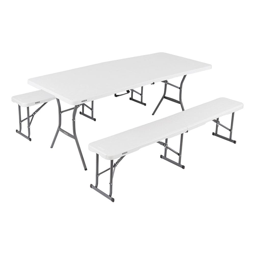 Conjunto Jardim Varanda 3 Pecas Branco Aco Vira Maleta