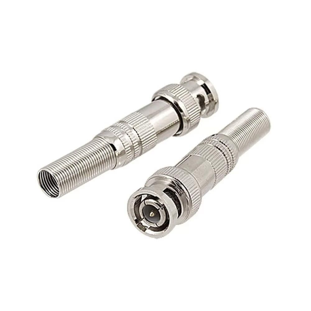 Conector BNC com Mola/Parafuso 4mm CFTV com 10 Unidades