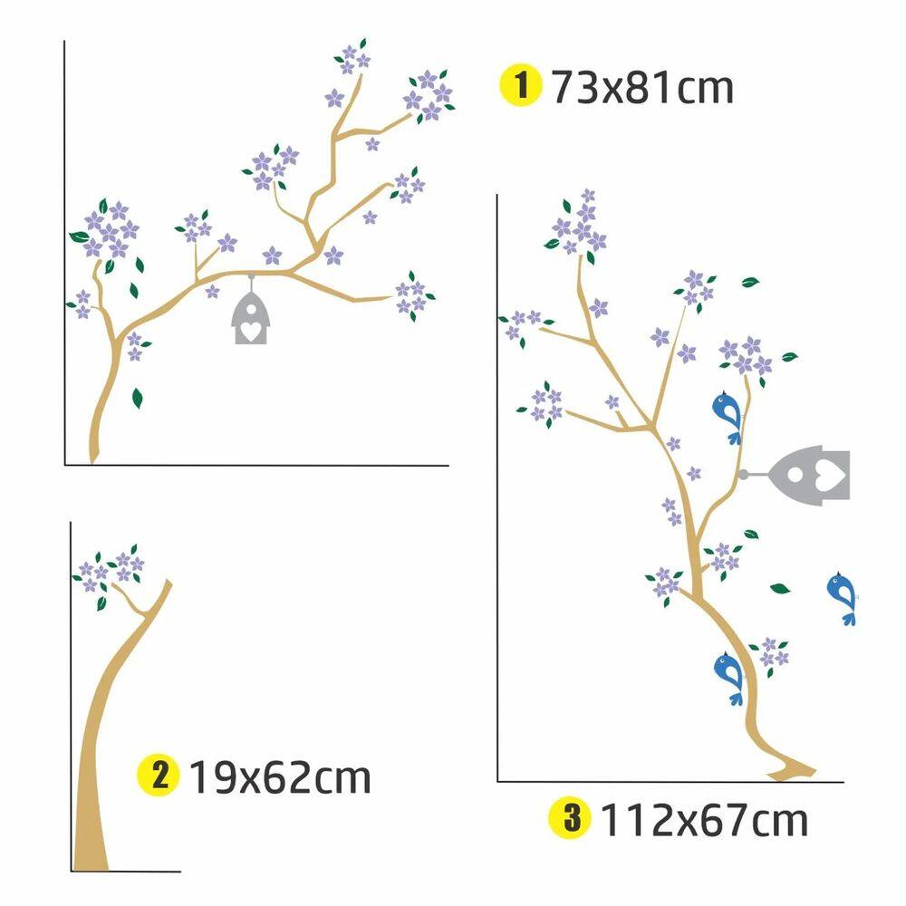 Adesivo Parede Árvore Felicidade 112x67 quarto infantil