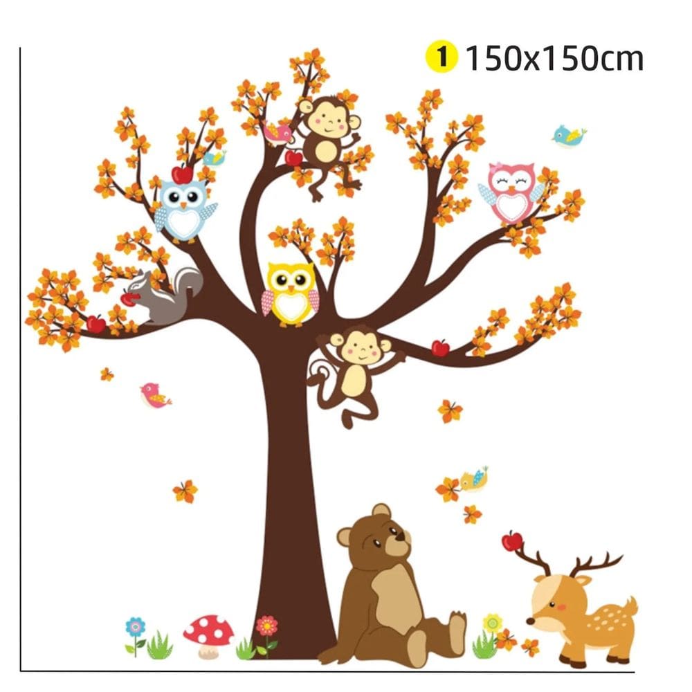 Adesivo Parede Floresta Encantada 150x150 quarto infantil