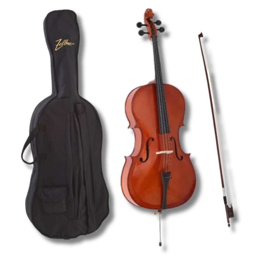 Violoncelo Cello 4/4 Madeira Natural Completo Zlm44Nc Zelmer