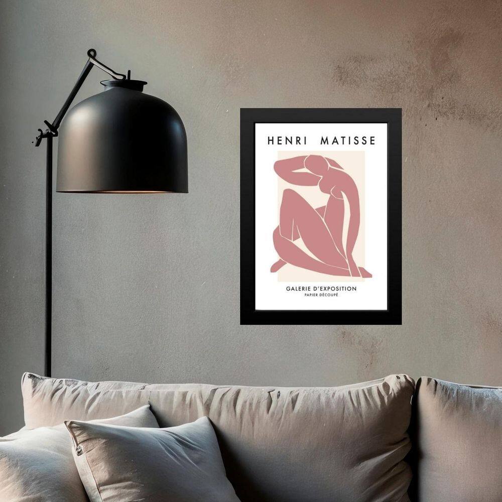 Quadro Matisse Figura Feminina Rosa 24X18Cm