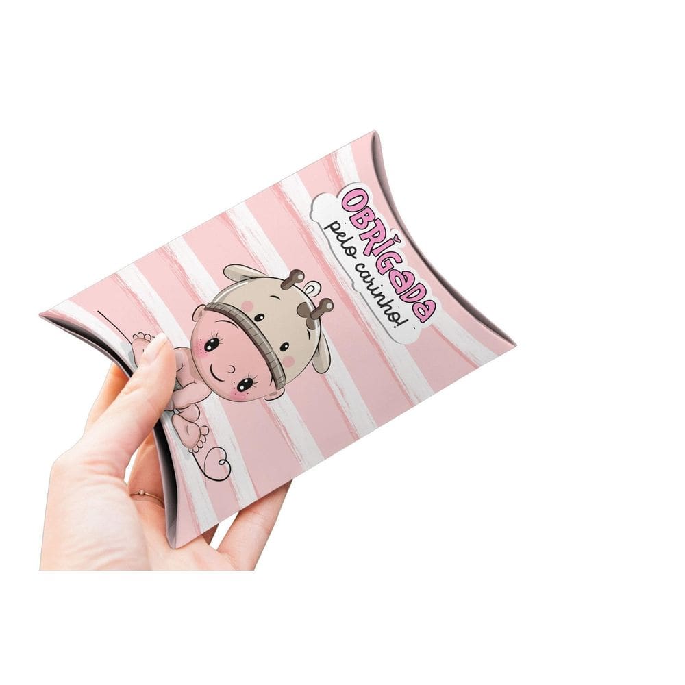 10 Caixinha Bebe Fofo Maternidade Chá Rifa - Menina Girafa