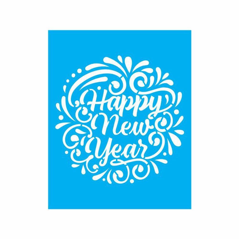 Stencil Tamako Happy New Year - 20X25Cm - Ref 9495