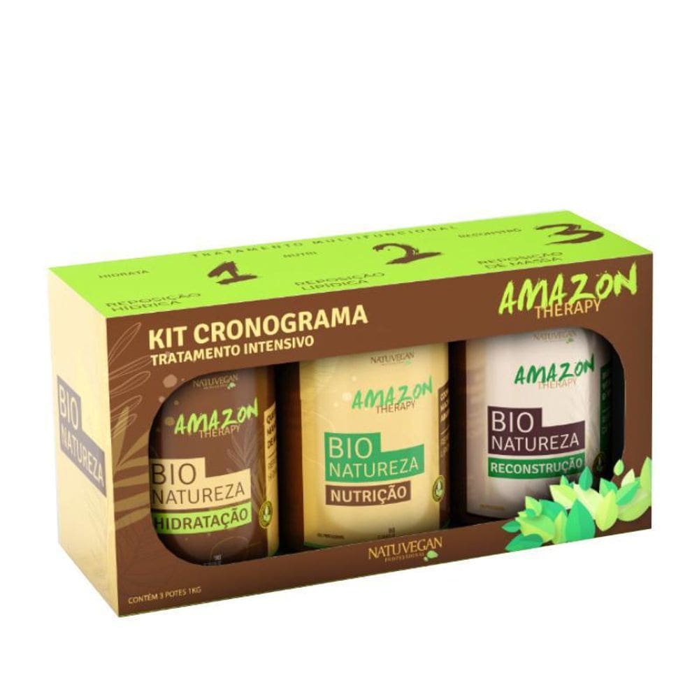 Cronograma Capilar Bio Natureza Amazon Therapy - 3X1Kg