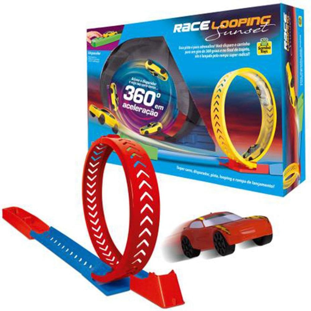 Carro Com Lancador E Pista Race Looping Sunset 360