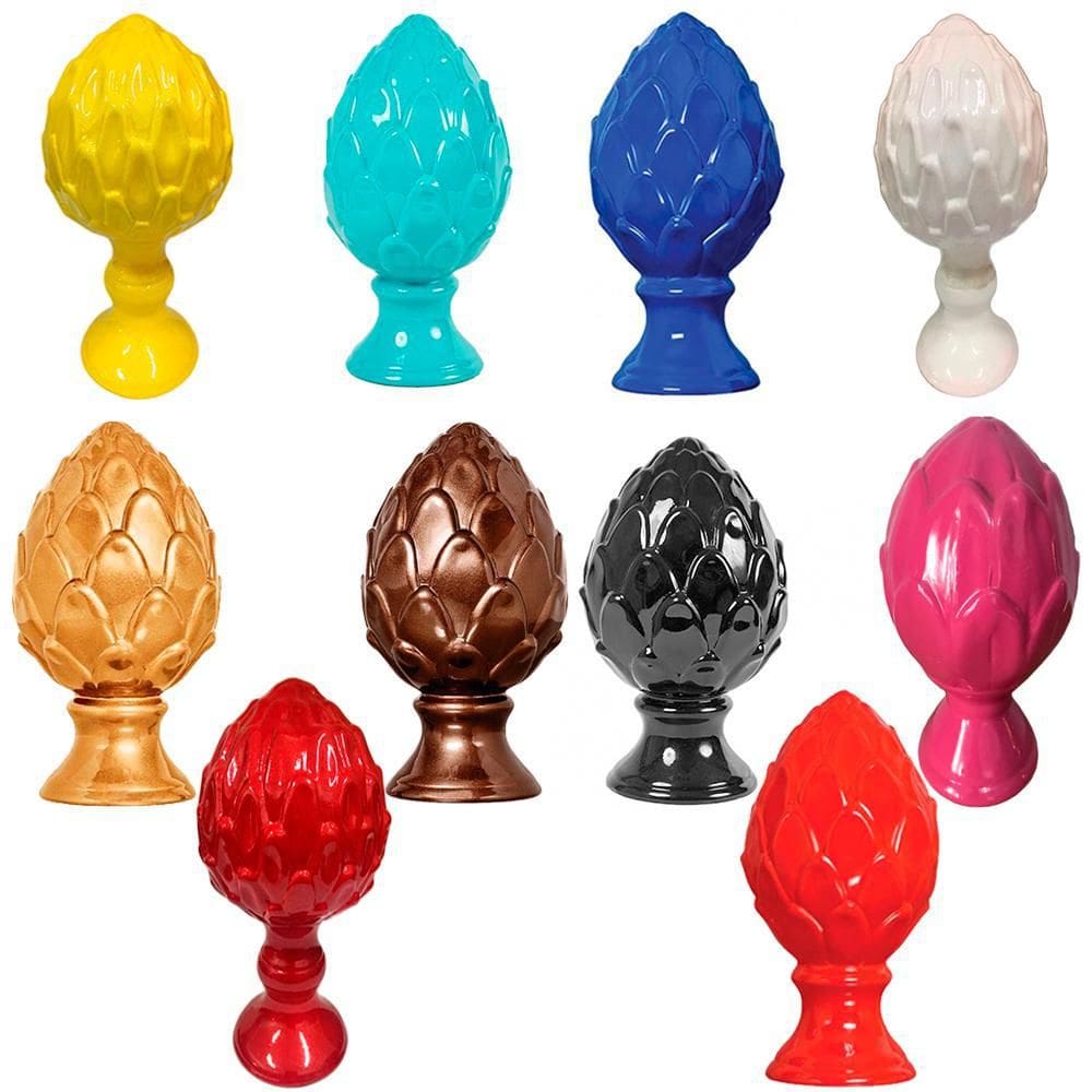 Pinha Decorativa Encanto Elegance Em Cerâmica Azul Tiffany