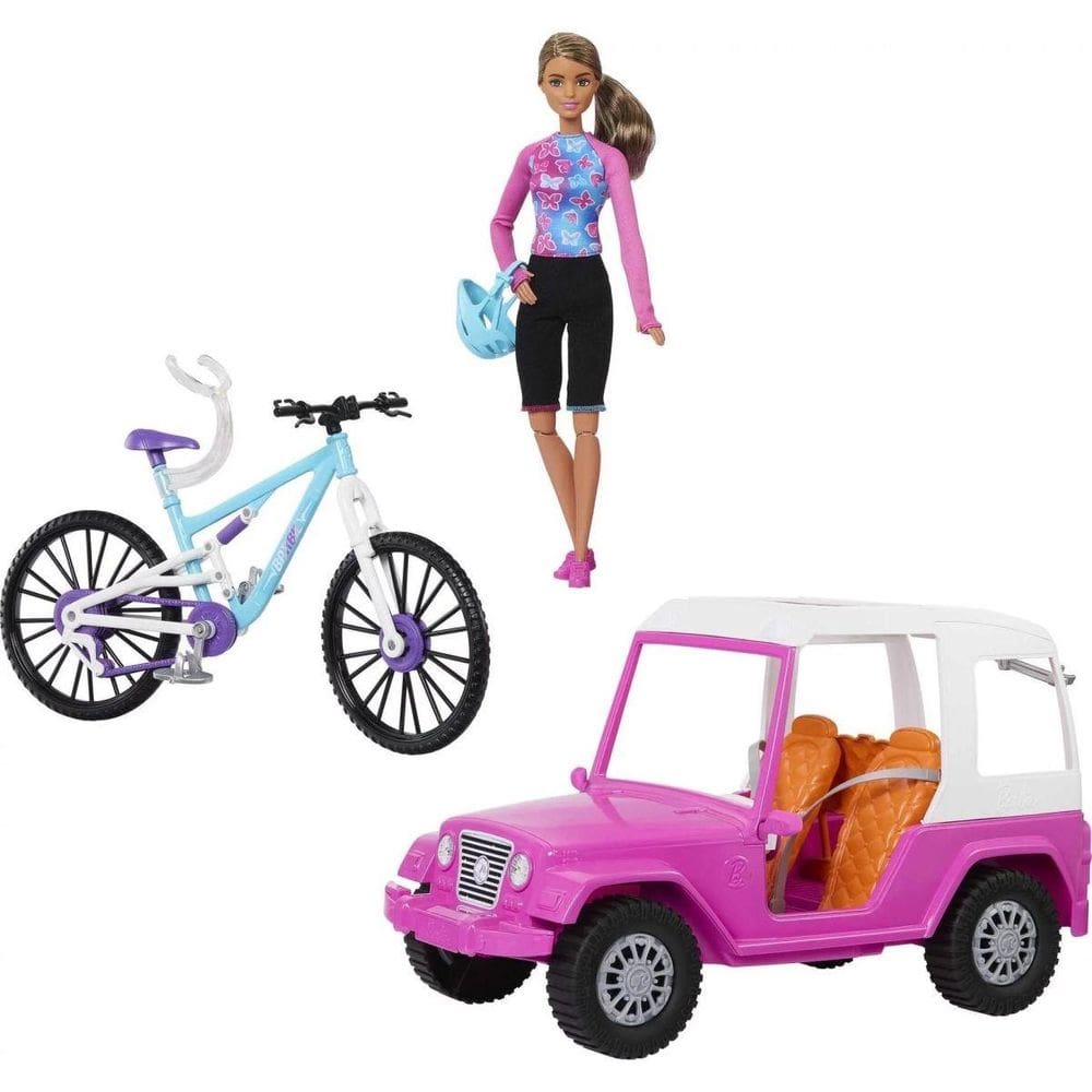 Barbie Estate Boneca Com Carro Bicicleta de Montanha Mattel