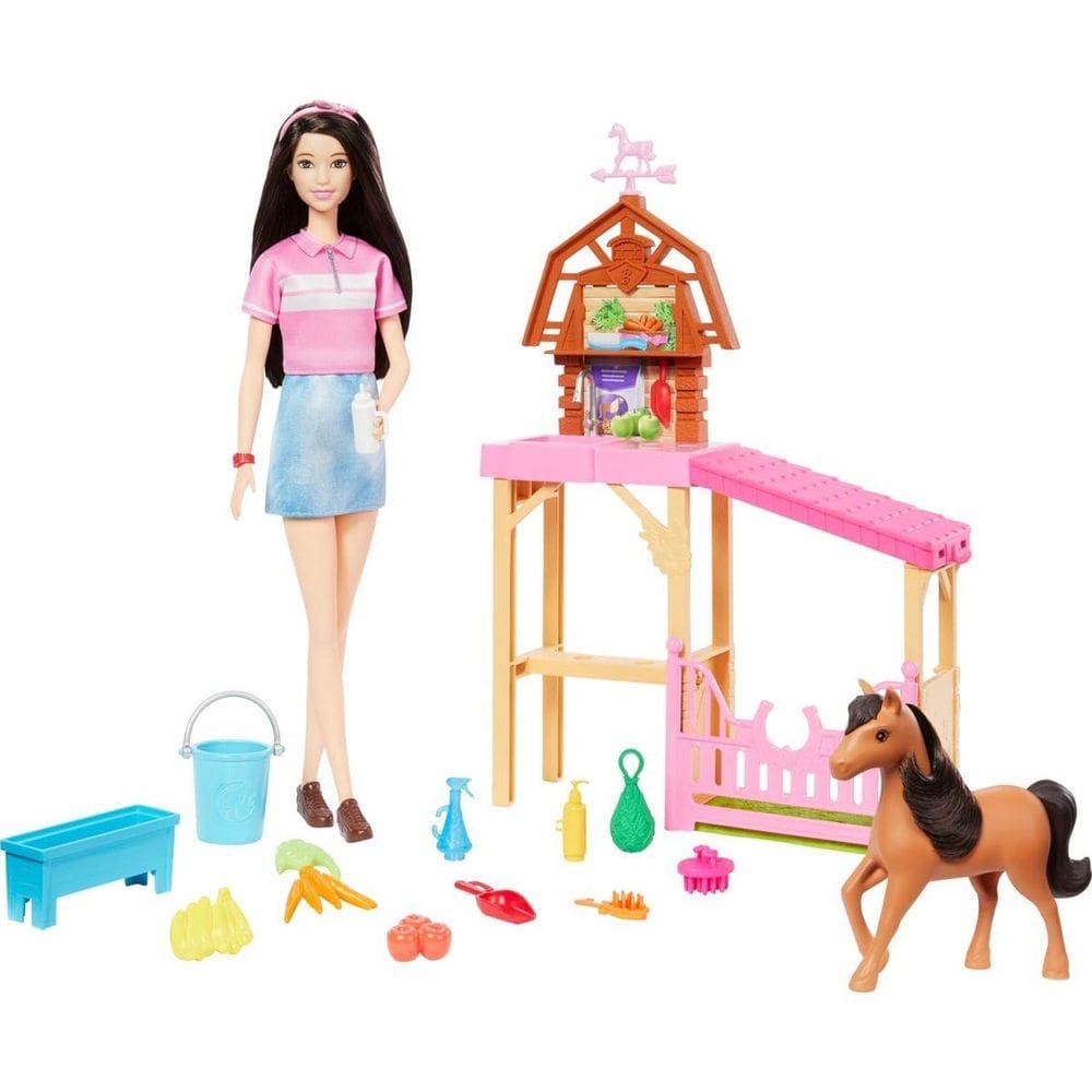 Boneca Barbie Renée The Great Horse Cuidado com Cavalinho Mattel