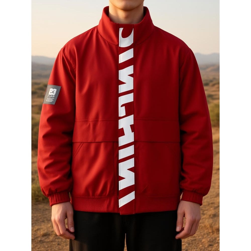 Casaco Masculino Casual Gola Alta com Bolsos Grandes