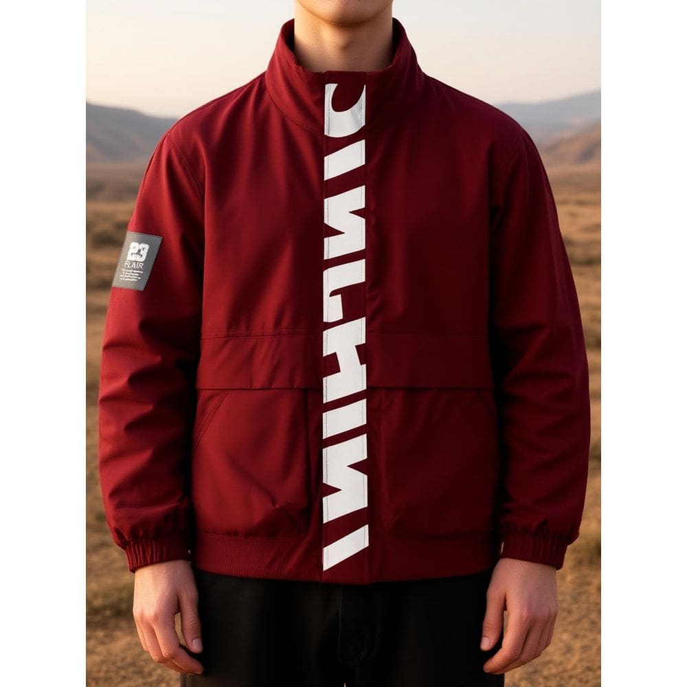 Casaco Masculino Casual Gola Alta com Bolsos Grandes