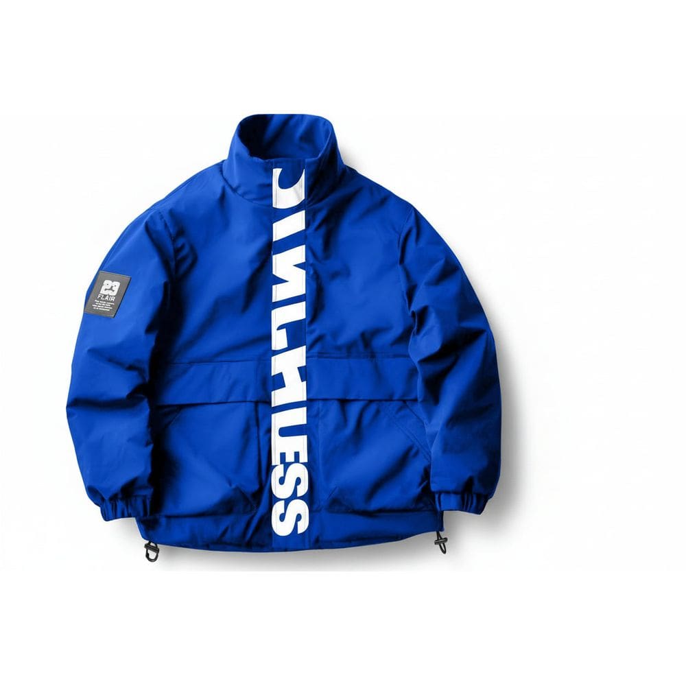 Casaco Masculino Casual Gola Alta com Bolsos Grandes