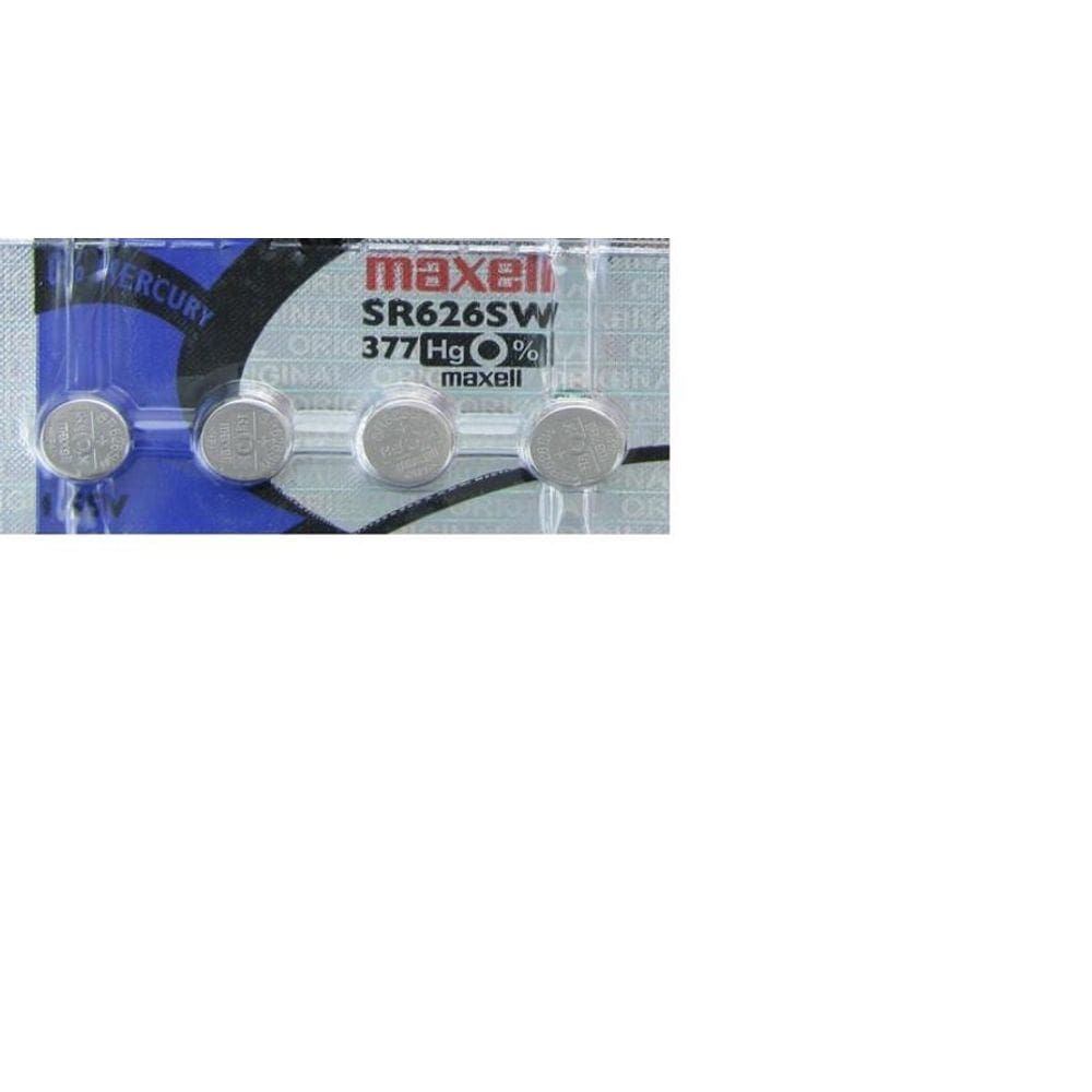 Bateria Sr66 377 Sr626Sw 1,5V Maxell C/4 Pilhas