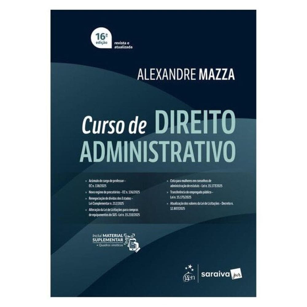 Curso De Direito Administrativo - 16ª Edição 2026