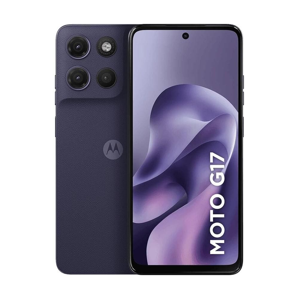 Smartphone Motorola Moto G17 256GB - Roxo, 12GB (4GB RAM + 8GB RAM Boost), Câmera 50MP e Tela 6,7”