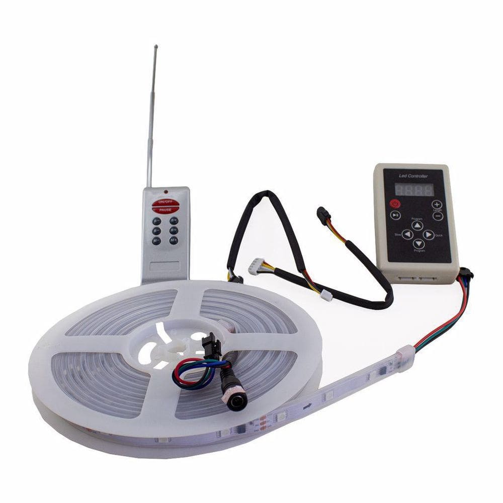 Fita Led Digital 6803 Rgb Com Controle 133 Efeitos Ip65 5050