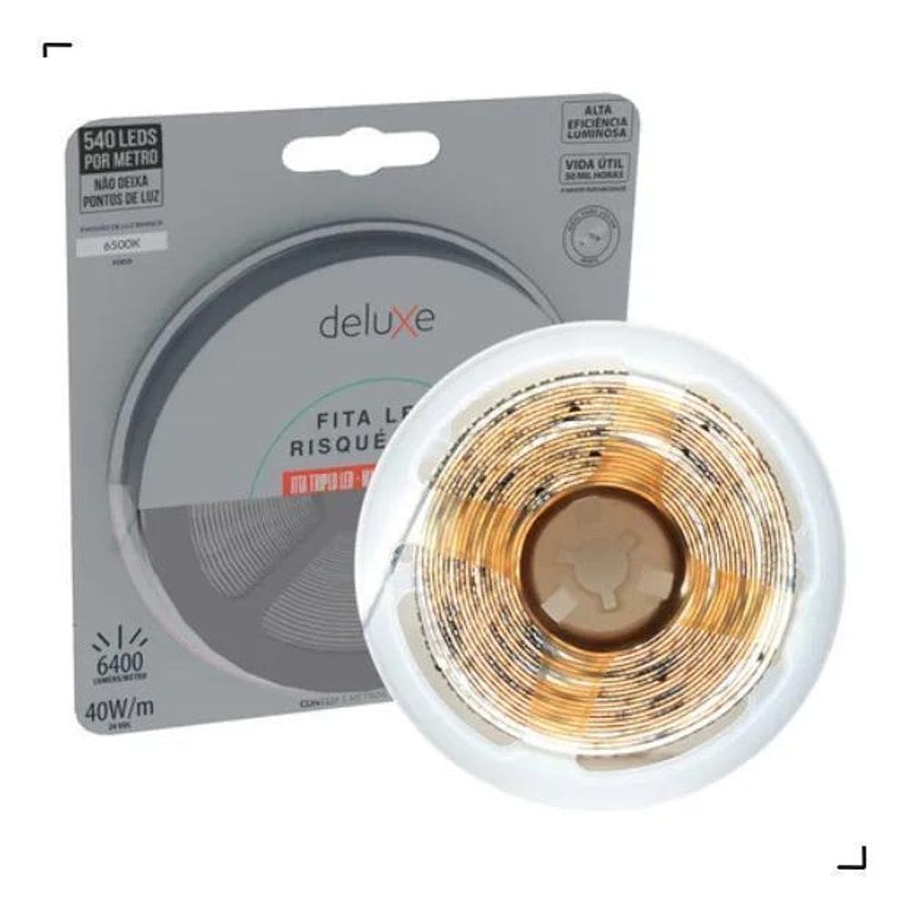 Fita Led Risque Trio 40W 6500K 5 Metros 24V Ip20 540 Led/M