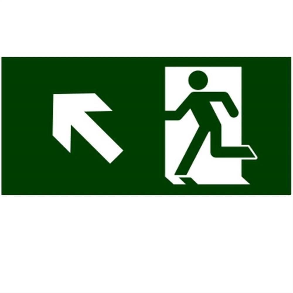 Placa de Pvc Fotoluminescente Autoadesiva 15x30 Suba A Esquerda 315 Ae Sinalize Placa Pvc Fotol