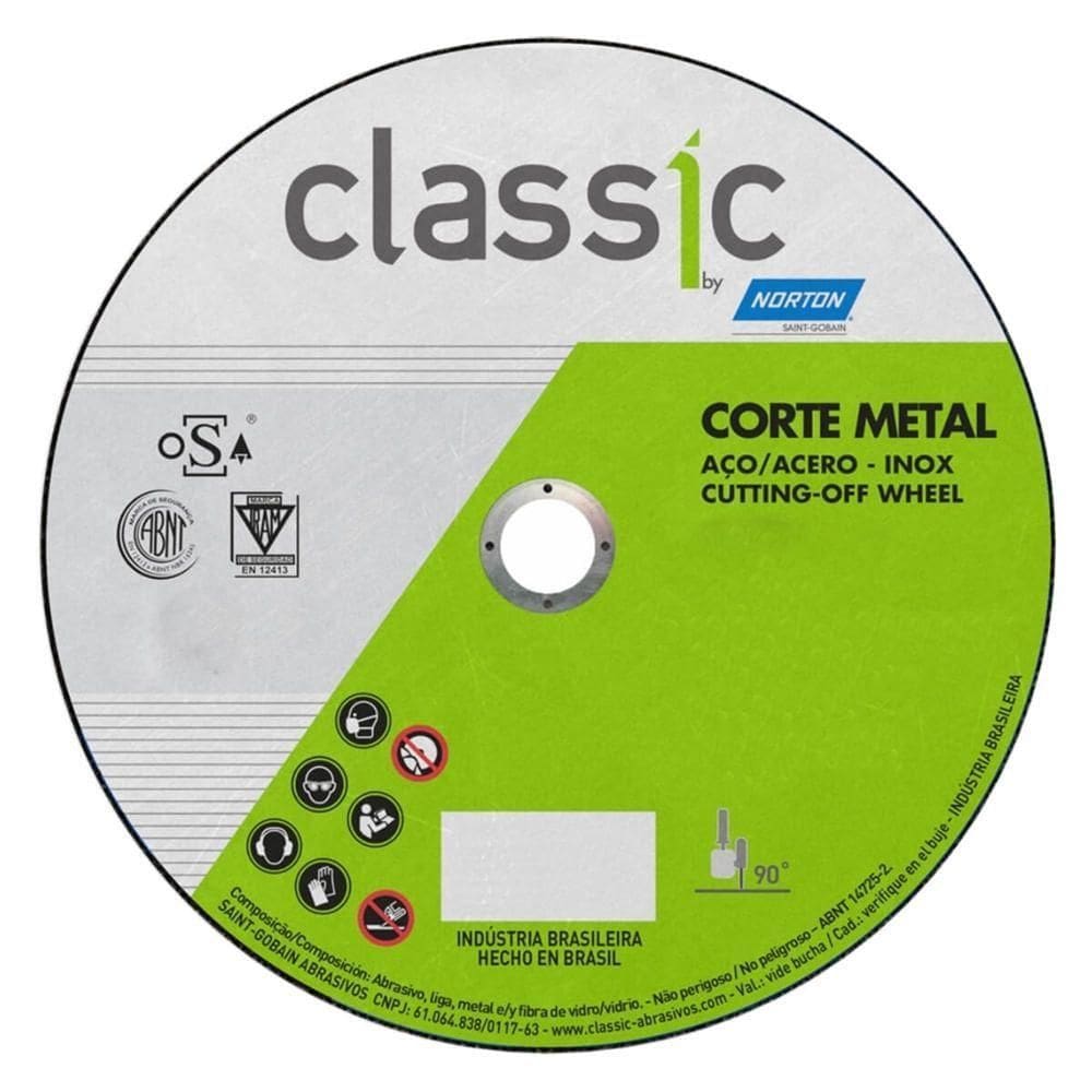 Disco Corte Classic Ar302 4.1-12 Para Esmirilhadeira 6625284710 Norton Disco de Corte Classic 115x